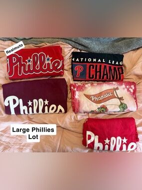 Philadelphia Phillies MLB T-Shirt Lot (Large)